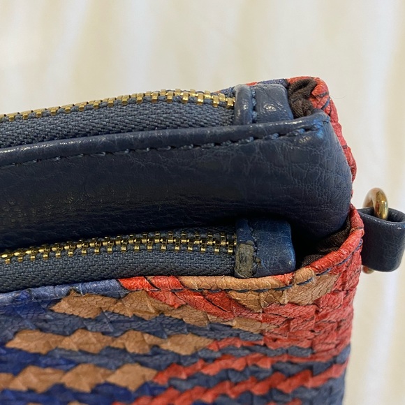 Mellow World Multicolored Crosshatch Clutch Bag Like New - Picture 5 of 5